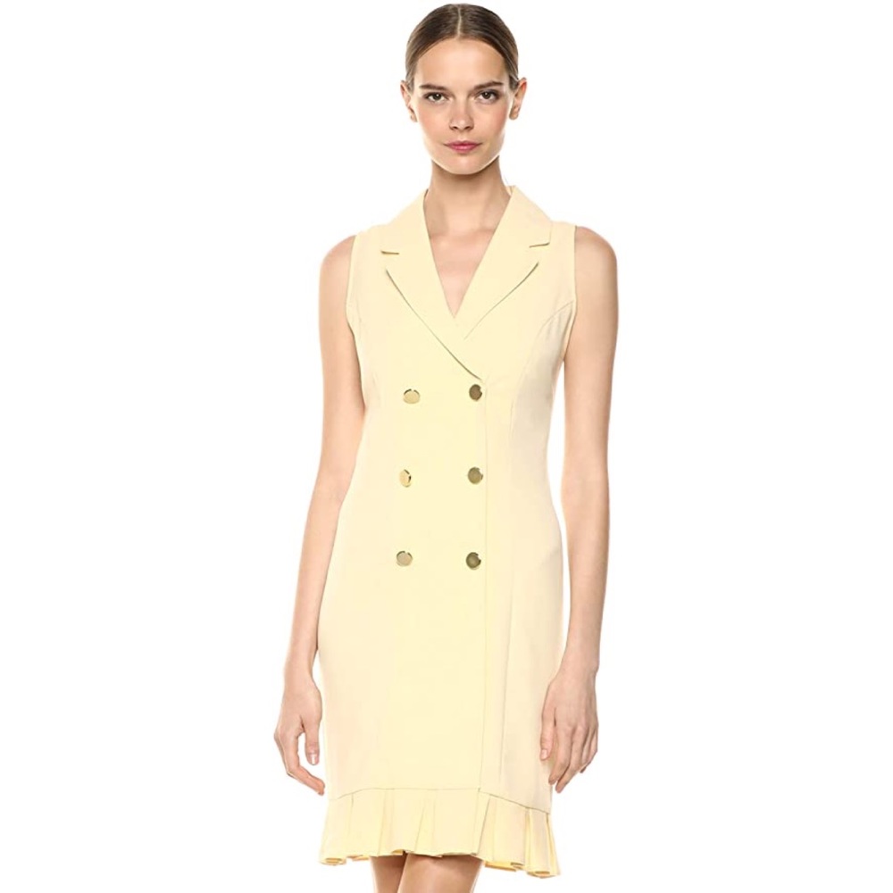 Original Sharagano New York Dress in Pale Daffodil
